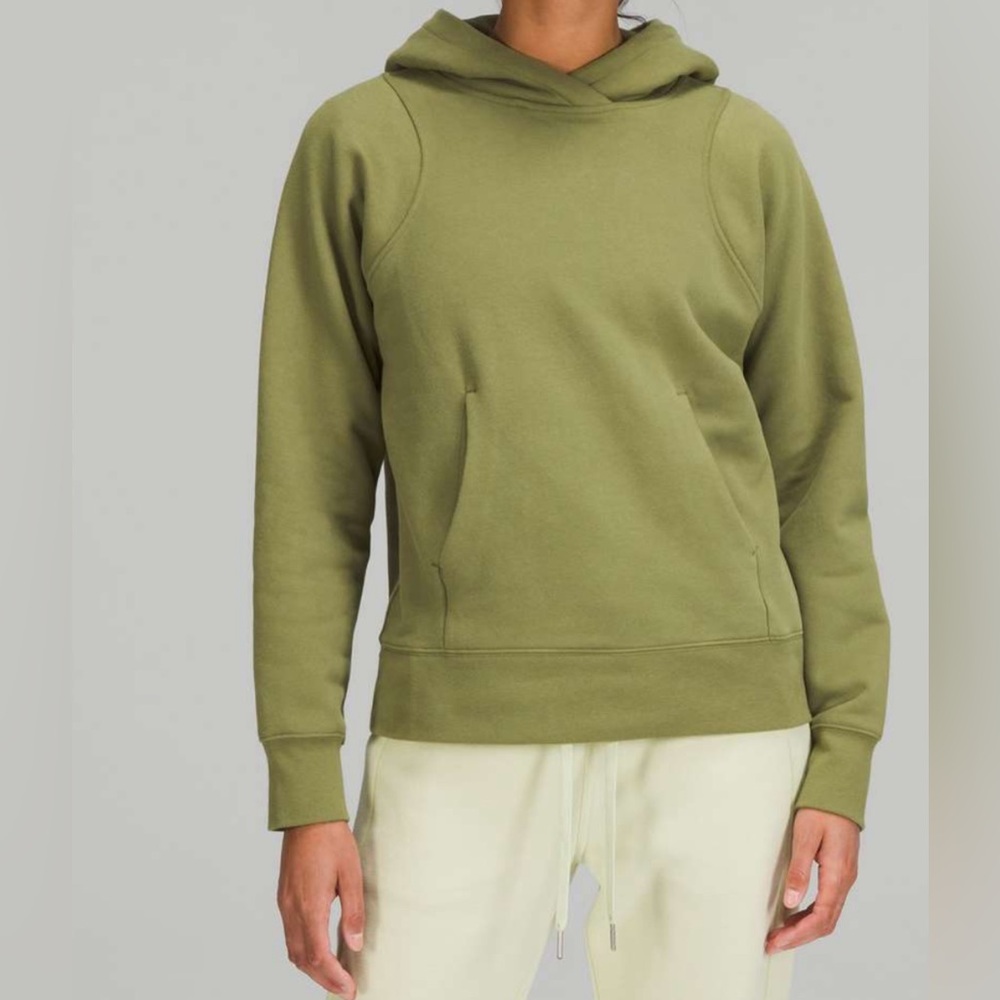 Lululemon Loungeful Pullover Hoodie Cotton Blend Size 6 Bronze Green